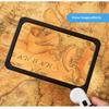 5X Handheld Reading Magnifying Glass Full Page Large Illuminated Magnifier With 48 Led Lights Square Loupe Lens For Seniors Gift