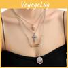 Skull Cross Halloween Pendant Necklace With Alloy And Water Wave Chain Women For