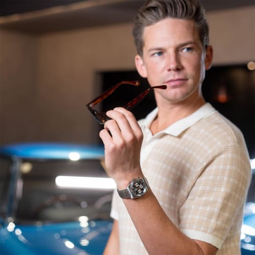 CASIO EDIFICE Men's Chronograph Watch EFB-730D-1AV with Sapphire Crystal and Black Dial, Overseas Model