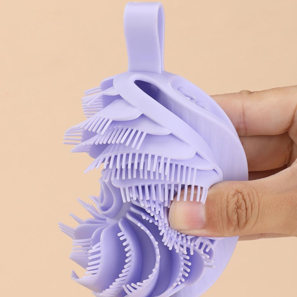 Silicone Body Scrubber Whirlwind Double Sided Bath Brush Hair Washing Massage Comb Bathroom Skin Shower Cleaning Brushes
