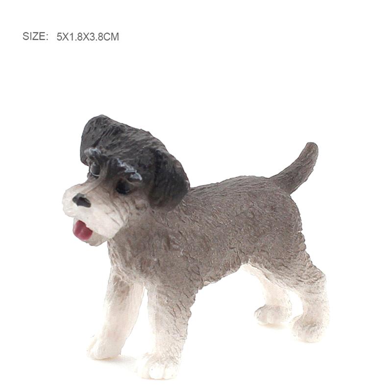 Simulation Mini Dog Animals Model Micro Figurine Fairy Garden Decoration Cake Toppers Toy Kid Gift Dollhouse Accessories