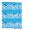 Blue Dolphin Pattern Waterproof Polyester Shower Curtain with 12 Hooks