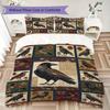Crow Decoration Pattern Bedding Uilt Set Uilt Cover Pillowcase Home Decoration Birthday Gift (1 * Duvet Cover + 2 * Pillowcase  Without Core)52