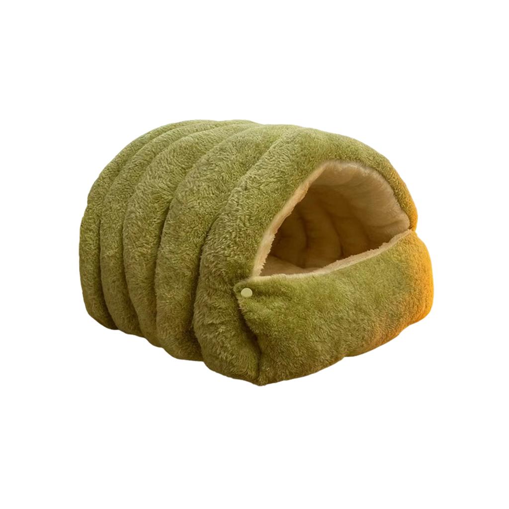 Small Cozy Pet Sleeping Bed for Cats and Dogs, Soft Ribbed Velvet for Indoor Use