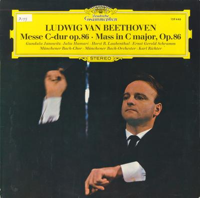 Płyta LP KARL RICHTER, GUNDULA JANOWITZ, JUL - Ludwig Van Beethoven, Msza C-dur O 139446 Deutsche Grammo Niemcy Klasyczna Używana