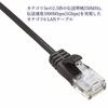 Sanwa Supply CAT6 Compliant LAN Cable 3.2mm Diameter Extra Thin Type (3m) 1Gbps/250MHz RJ45 Anti-Claw Breaking Black KB-SL6-03BK