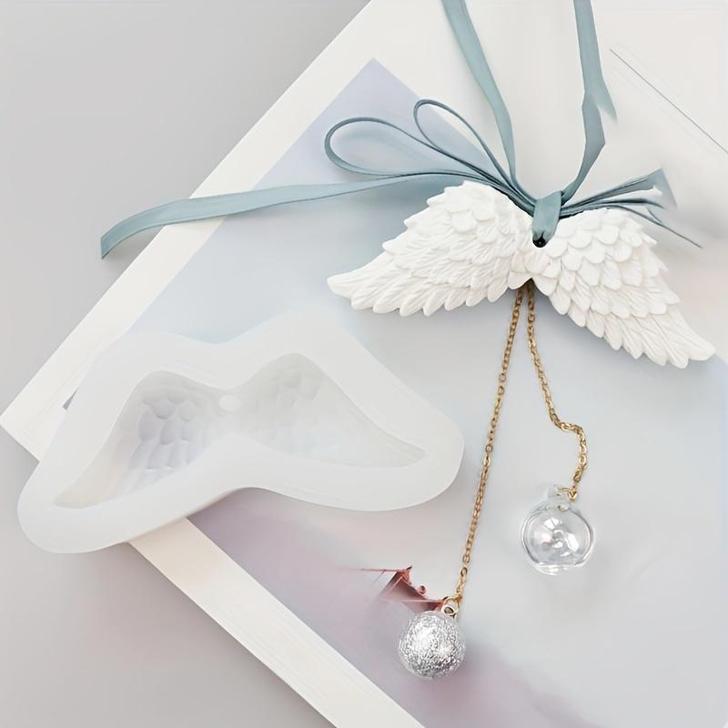 

1 шт. Форма для гипса и силикона в виде крыльев ангела, Подвеска для автомобиля, Декорация, Подвесное украшение из диффузионного камня, Силиконовая форма