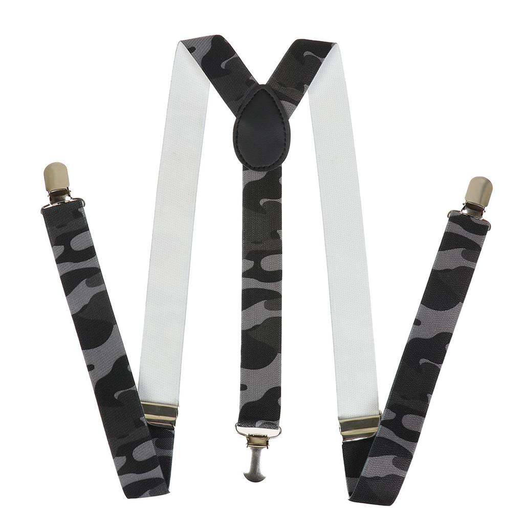 Unisex Y Back Suspenders 3 Clips Adjustable Elastic Braces