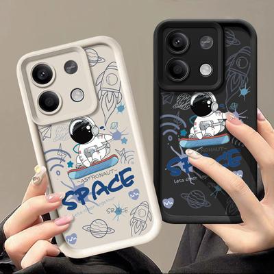 Space Astronaut Pattern Protection Phone Cover For Xiaomi 13T 11T Poco F6 X6 M6 Pro Redmi Note 13 12 11 10 Pro Soft Shockproof Frosted Silicone Case