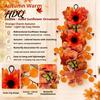 Fall Sunflower Garland with Butterflies Artificial Wall Hanging Maple Leaf Butterfly Autumn Harvest Decoration for Hanging Wreath Indoor Outdoor