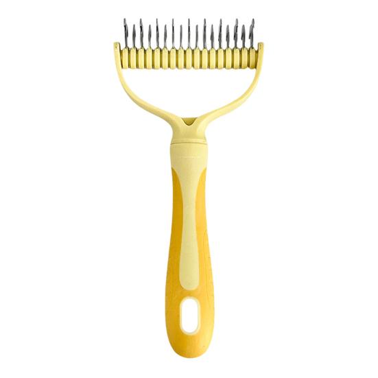 Deshedding Dog Brush for Long Haired Dogs Cats Undercoat Shedding Rake for Dematting Detangling Matted Fur And Knots Pet Grooming Supplies