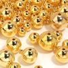 10-1000pcs ABS Imitation Pearl Beads 3-20mm Gold Round Loose Spacer Beads For DIY Jewelry Making Bracelet Necklace Acessories
