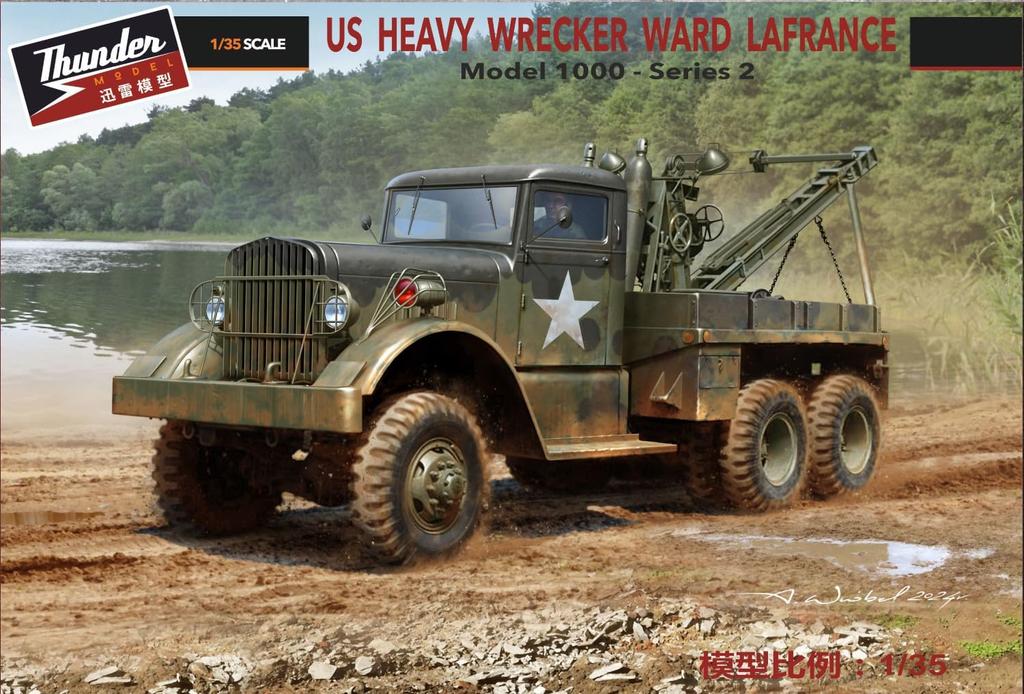 Thunder Model Scale American France M1000 Series 2 Heavy Tow Truck Plastic Model Kit TB35010 1/35 Ward-La (Military)