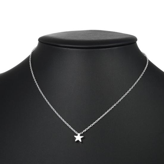 Fashion Women Star Charm Pendant Alloy Chain Necklace Wedding Party Jewelry Gift