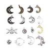 20pcs Star And Moon Charms For Jewelry Making Antique Bronze Silver Color Pendants Making DIY Handmade Tibetan Finding Jewelry
