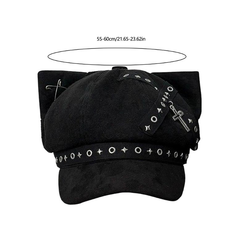 Trendy Painter Hat Eyelet Fashion Hat British Beret for Dating Photography Cabbie Headwear Painter Hat