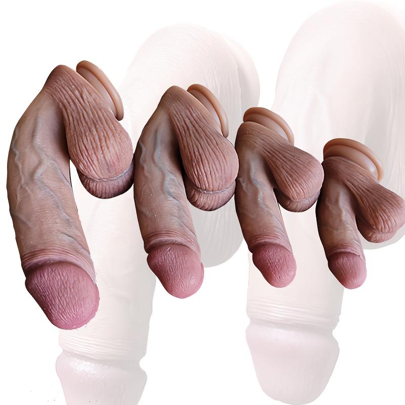 4 Sizes Ultra-Soft Realistic Silicone Dildo, Natural Flexible Design, Prominent Vein Texture, Strong Suction Cup, Premium Liquid Silicone Collection