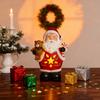 Lighted Christmas Decoration Vintage Resin Snowman/Santa/Penguin Figurine with LED Light for Holiday Winter Table Centerpiece