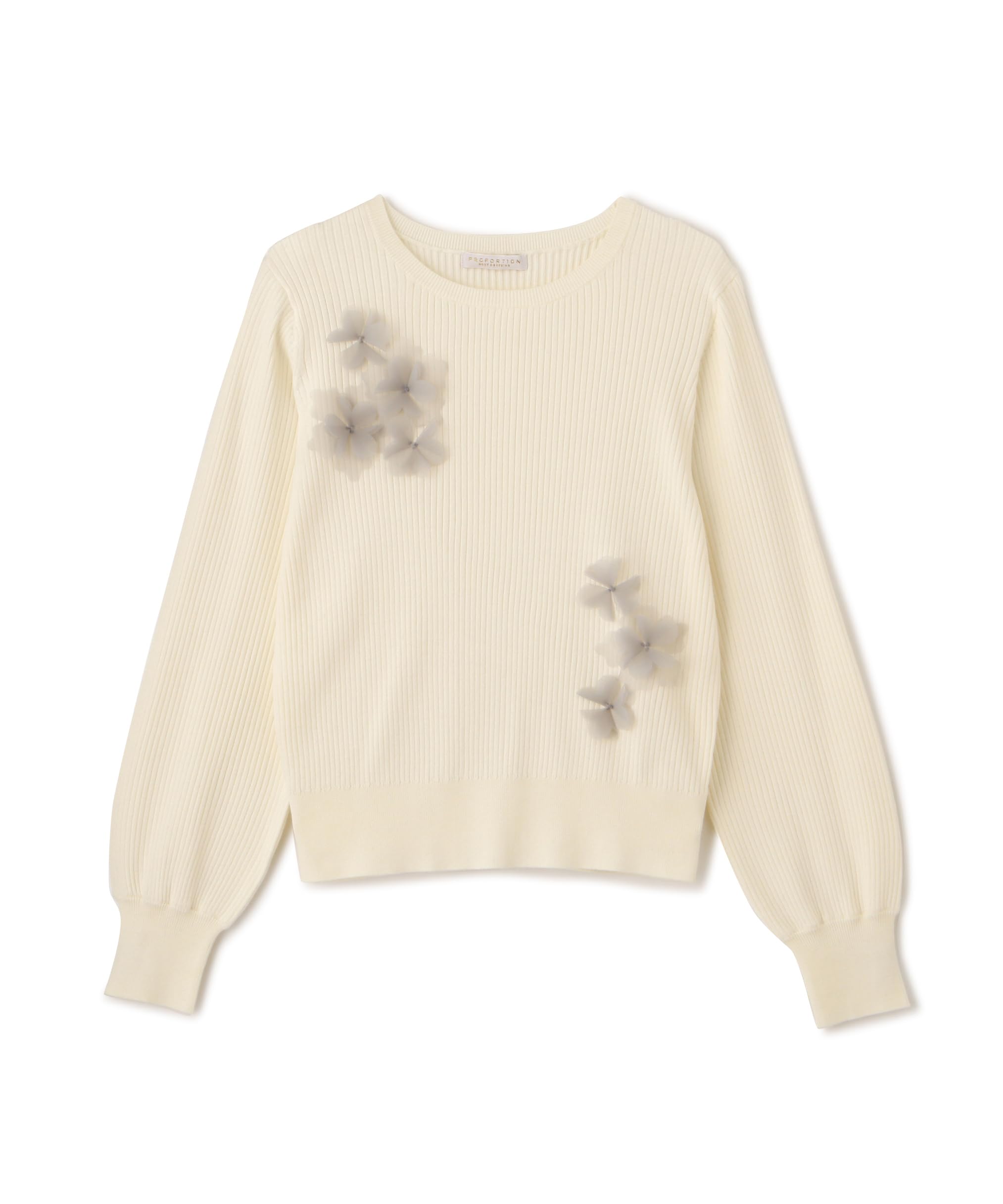 

Proportion Body Dressing Ecru Flower Motif Knit Sweater Women s