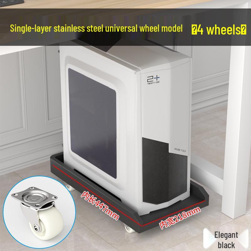 Multi-layer Mobile Storage Rack with Brakes for Office/Home