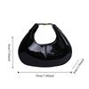 Y2k Half-moon Crescent Bag Simple Women's Coin Purses Trendy Pu Leather Handbag  Minimalist