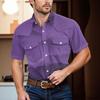 Men'S Fashionable Lapel And Shoulder Length Short Sleeved Casual Top