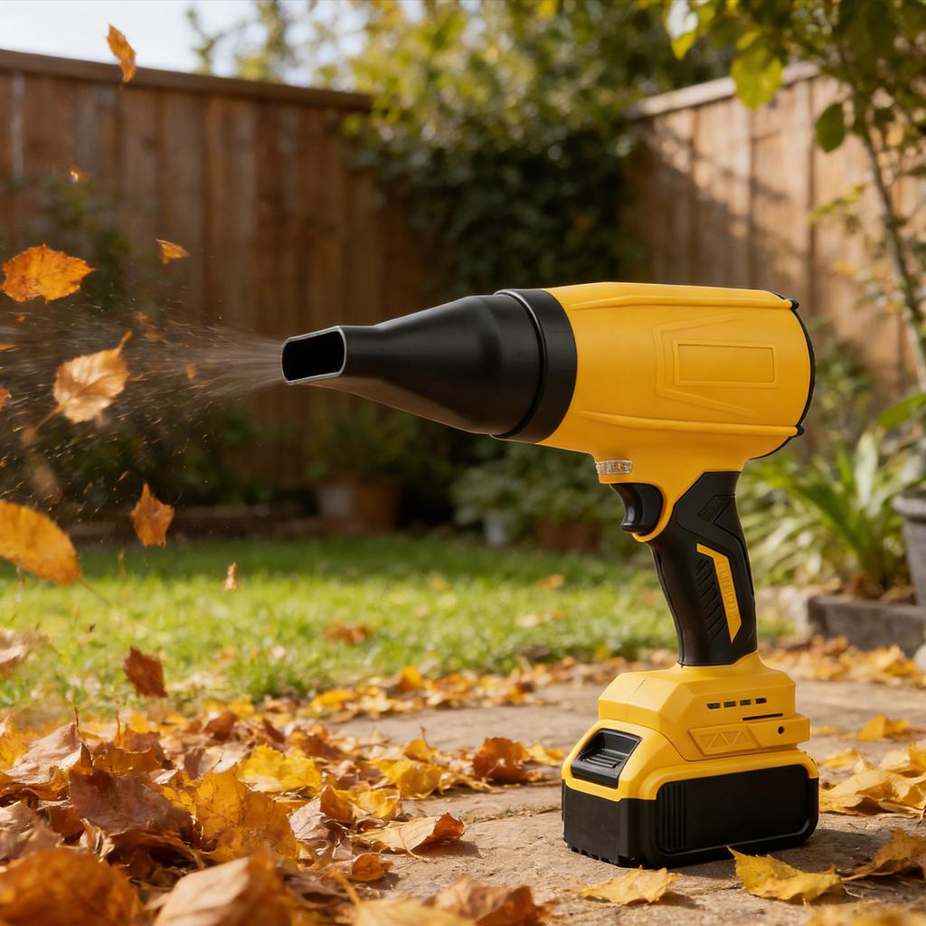 Cordless Leaf Blower 21V Turbo Snow Blower with 2 Batteries Fast Charger 80000RPM for Lawn Care Yard Garage Leaves Dust