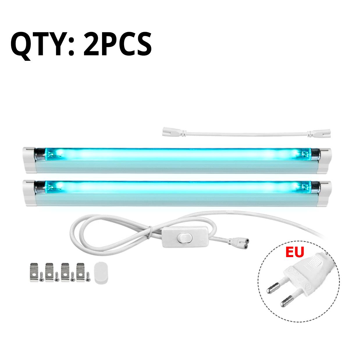 

6W 8W 220V Бактерицидный светильник T5 Лампа накаливания УФ-озоновая лампа с вилкой европейского стандарта 8W-2PCS