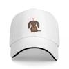 Cute Dog Longhaired Chocolate Dachshund Wiener Dog With Heart Cap Casual Baseball Caps Adjustable Hat Unisex Baseball Hats