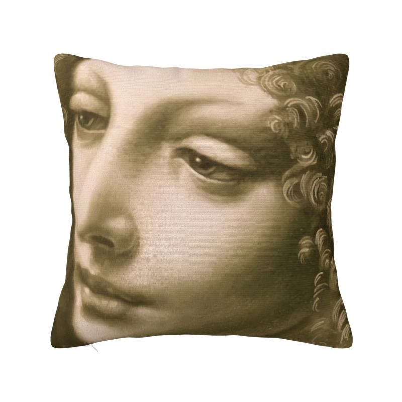 Mysterious Smile Leonardo Da Vinci Pillow Case for Sofa Mona Lisa Nordic Cushion Cover Car Pillowcase