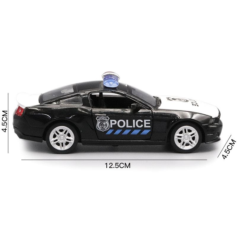 1:32 Die-Cast Modelllegierung Polizeiauto Modell Doppeltür zu öffnen Kinder Spielzeugauto Pendelantrieb Rückzieher Modell Jungen Geschenke