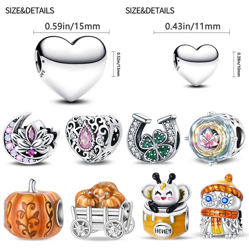 Neu im Sortiment Be Love Große und Kleine Herzform Charm-Perlen Passend für Armbänder Halsketten Damen Luxus-Anhänger Perlen Schmuck Geschenke