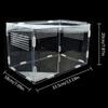 Transparent Acrylic Amphibian Insect Reptile Breeding Feeding Box with Air Holes Lightweight Feeding Case Pet Products for Snake