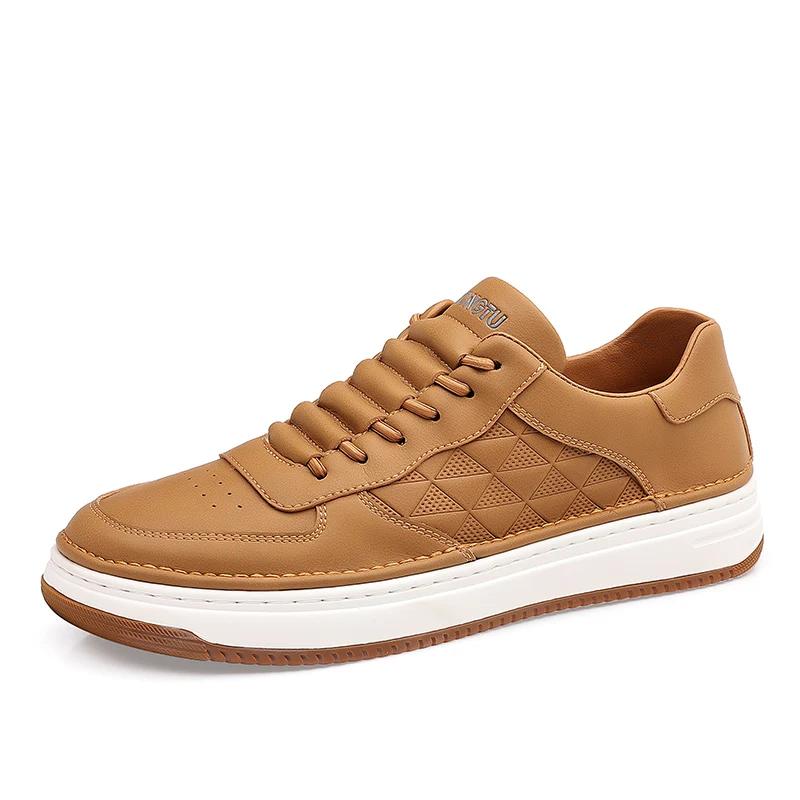 

Spring Autumn Mens Oxford Shoes Durable Thick Sole Sports Student Running Shoes Men s Genuine Leather Casual Shoes Man 44