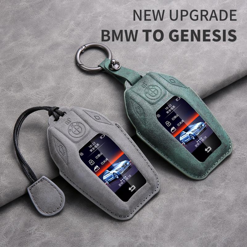 Suede Leather Car Smart Key Case Fob Cover Shell For BMW 3 5 7 Series G11 G12 G30 G31 G32 i8 I12 I15 G01 X3 G02 X4 G05 X5 G07 X7 WC5