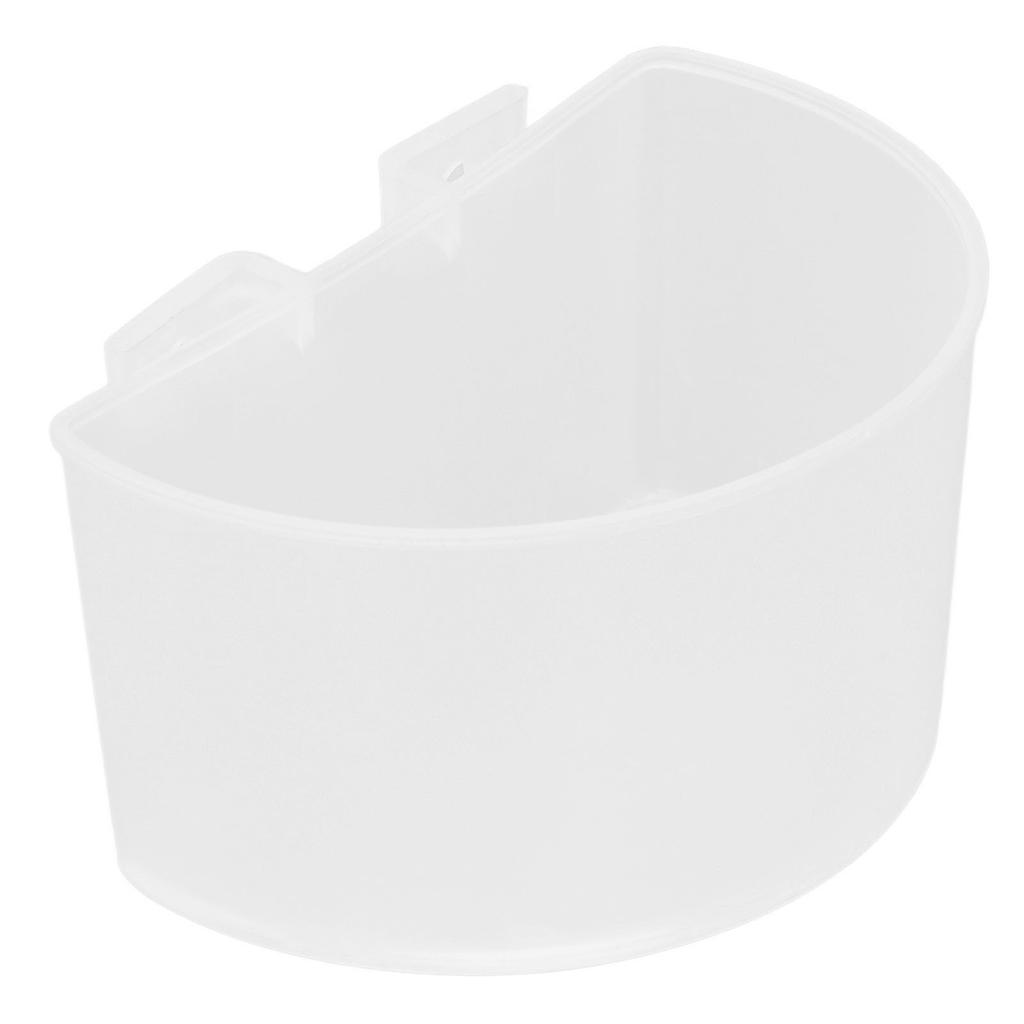 20 Bucăți Bol pentru Mâncare Păsări Plastic Papagal Apă Hrănire Cupă Colivie Hrănitor Jgheab Set Kit Alb 11x6cm /