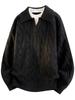 Men’s V-Neck Cable Knit Polo Sweater - Autumn/Winter Business Outerwear