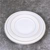 Sweet & Elegant European Style Gold Rim Ceramic Dinner Plate