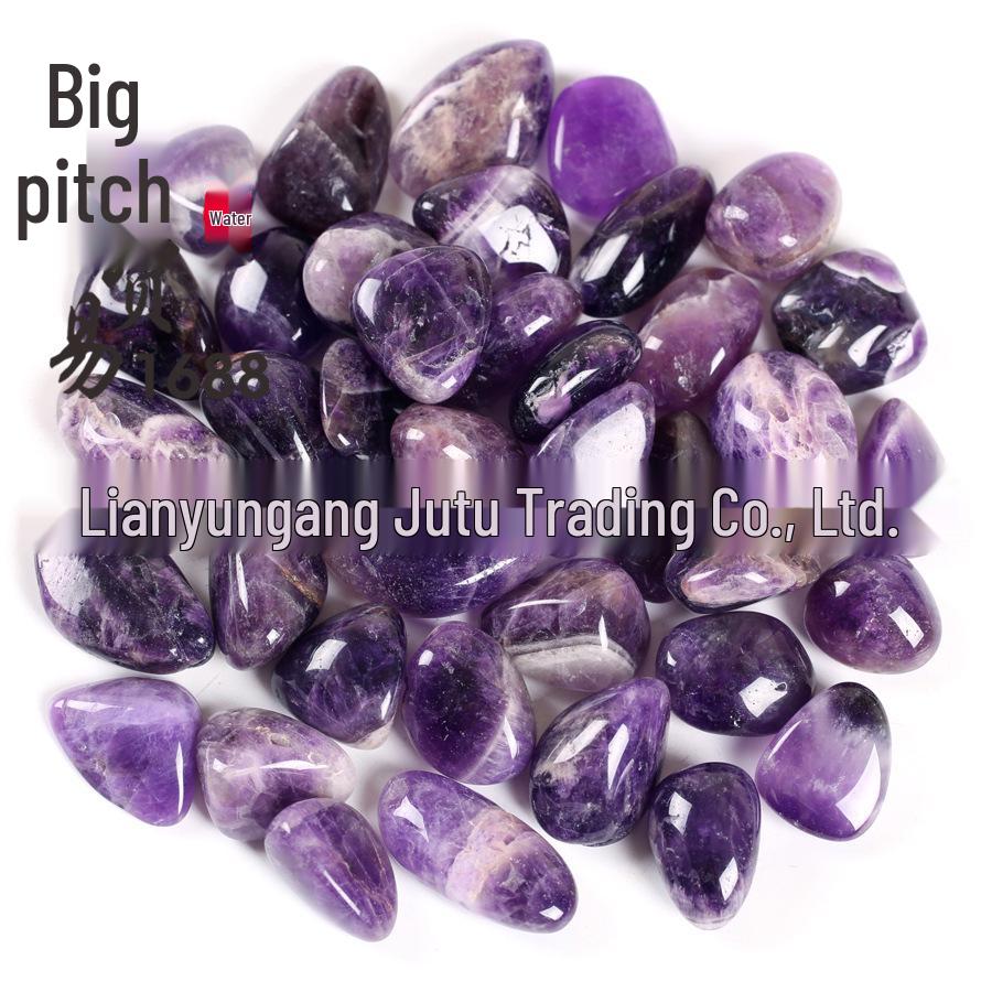 Tiefviolette Amethyst-Trommelsteine für Räucherwerk, Aquarien, Bonsais und Gartengestaltung