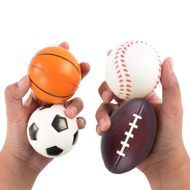 12/48Pcs Mini Foam Balls Sensory Toys Baseball Football Basketball Soccer Stress Ball Fidget Toys For Kids Adult Party Favors