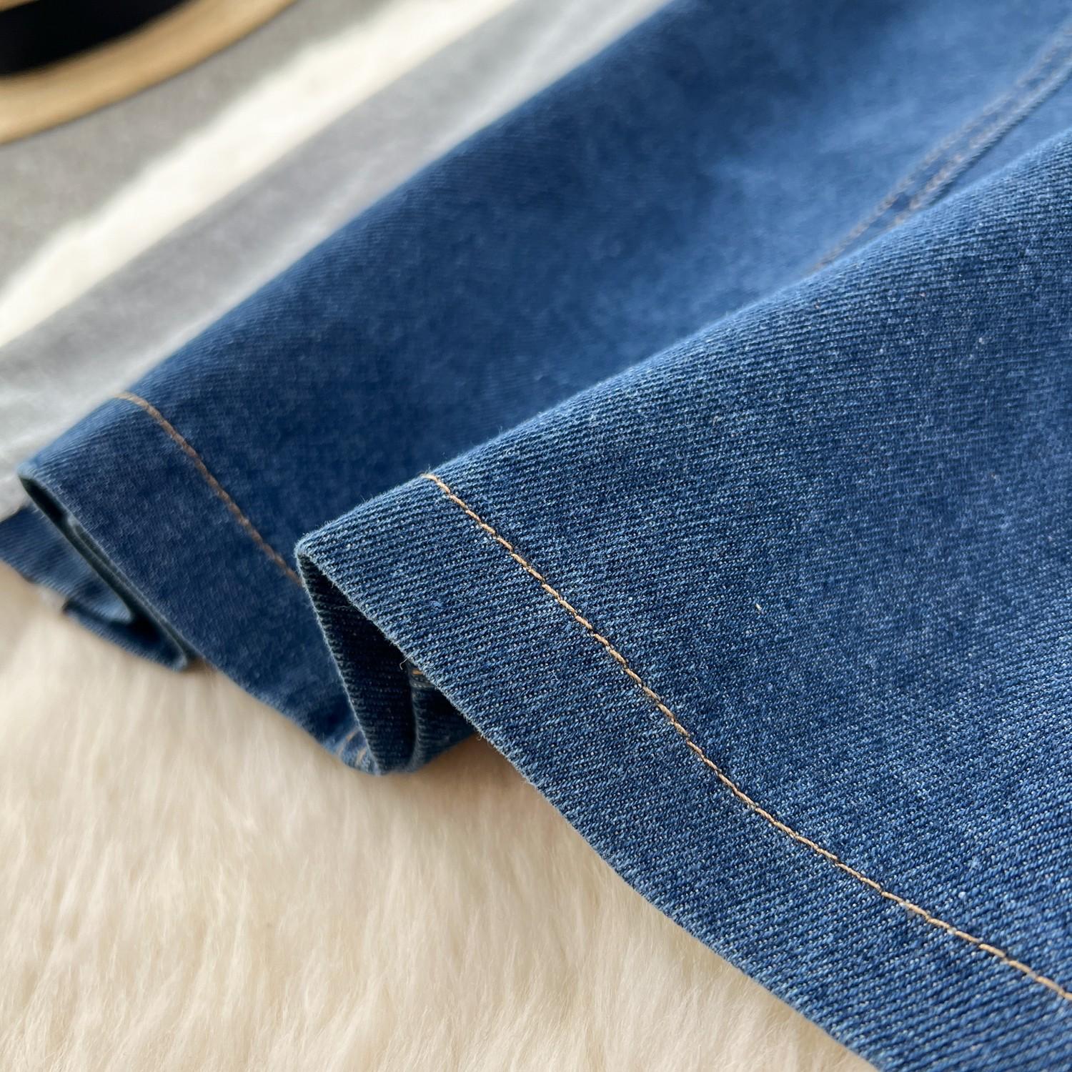 Летнее повседневное длинное джинсовое платье женское лоскутное дизайнерское джинсовое — фото 8