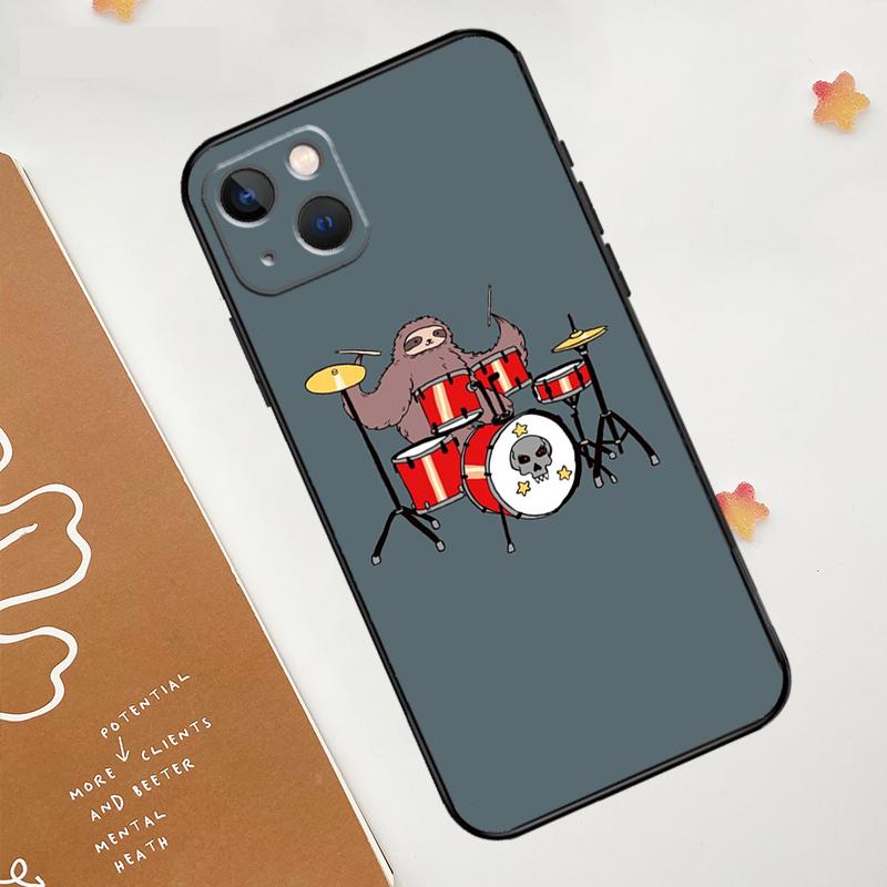 Musical Instrument Drum Case For Apple iPhone 15 16 14 13 12 11 Pro Max Mini XR 15 16 Plus 16e Protective Cover