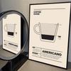 1pc Coffee Guide Espresso Americano Quotes Poster Self-adhesive Art Waterproof Paper Sticker Coffee House Bar Room Wall Decor
