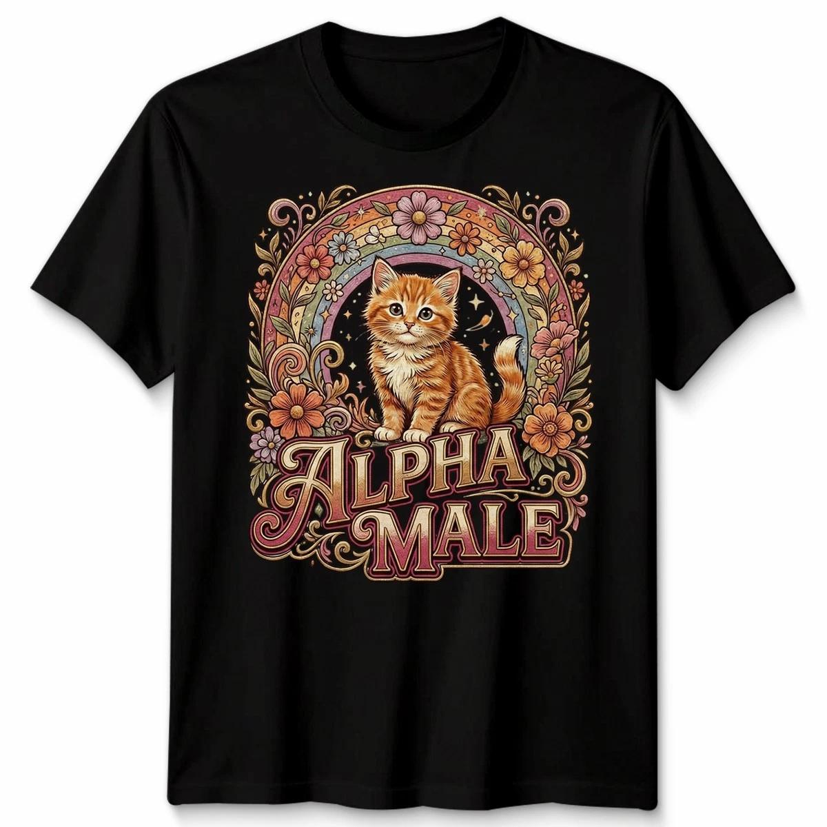 Alpha Male Kitten Cats Animals Mens T-Shirt Womens Tee Graphic 3XL