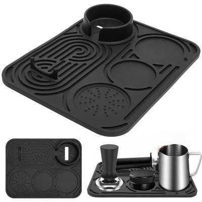 1 Pc Silicone Coffee Mat Espresso Tamping Mat Reusable Non Slip Espresso Mats Heat Resistant Coffee Tamper Pad for Countertop