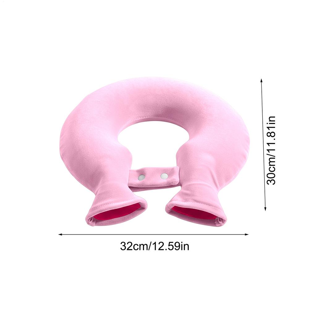 

Hot Water Bottle for Neck Hot Cold Compress Leak-Proof Warmer Reusable Shoulder Warmer Bottle for Home Office Winter School розовый