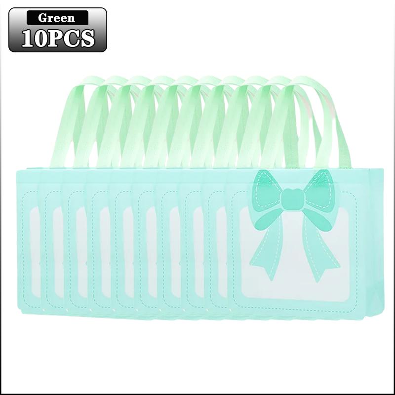 10PCS Bow Gift Bags Reusable Present Wrapping Bags for Graduation Birthday Halloween Christmas Party Favor Packaging Supplies