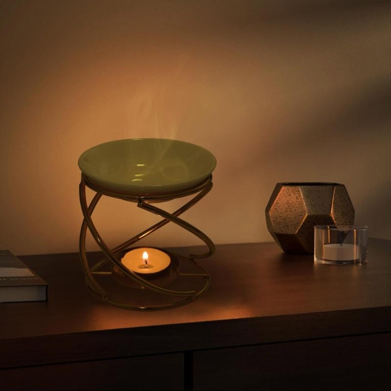 Dekorative Keramik Ätherisches Öl Brenner Aromatherapie Duftdiffusor Teelichthalter Ständer für Meditationsraum