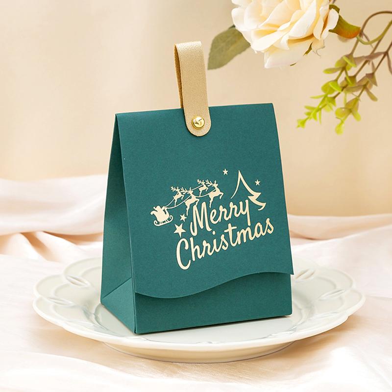 10Pcs/Pack Reindeer Creative Xmas Gift Elegant Candy Box Unique Merry Christmas Packaging Paper