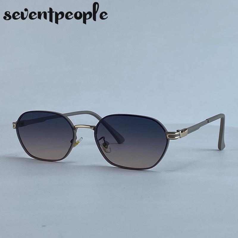 Steampunk Rectangle Sunglasses  Luxury Brand Trendy Metal Small Frame Sunglass For Ladies Classic Rectangular Shades UV400